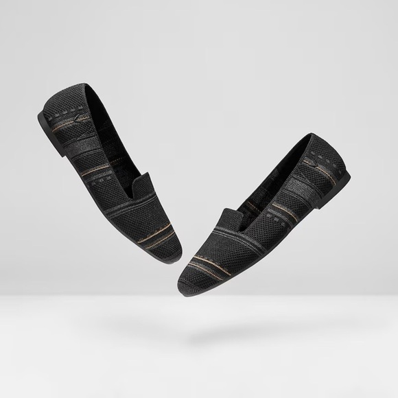 Vivaia Round Toe Striped Loafers Shoes Slip On Comfortable Washable Gray Size 8 - Picture 2 of 14